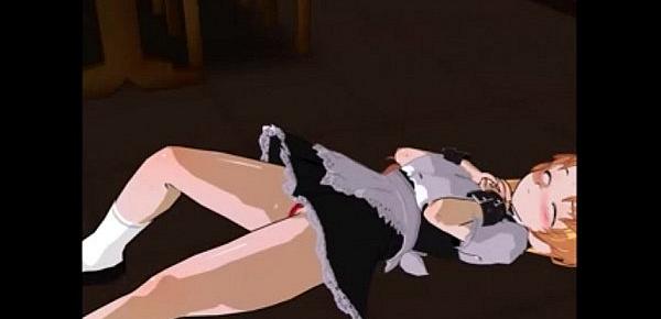  Hentai Maid Blonde Sexy (Red Panties) - 3D Custom Girl